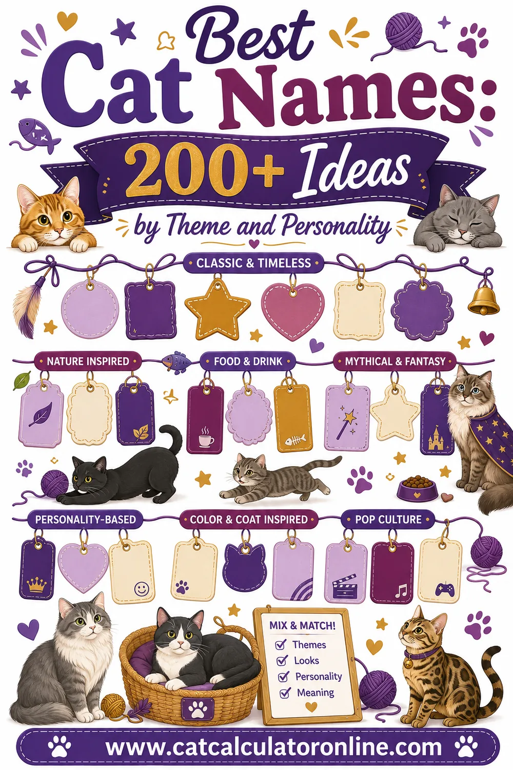Best Cat Names: 200+ Ideas from Popular to Perfectly Weird