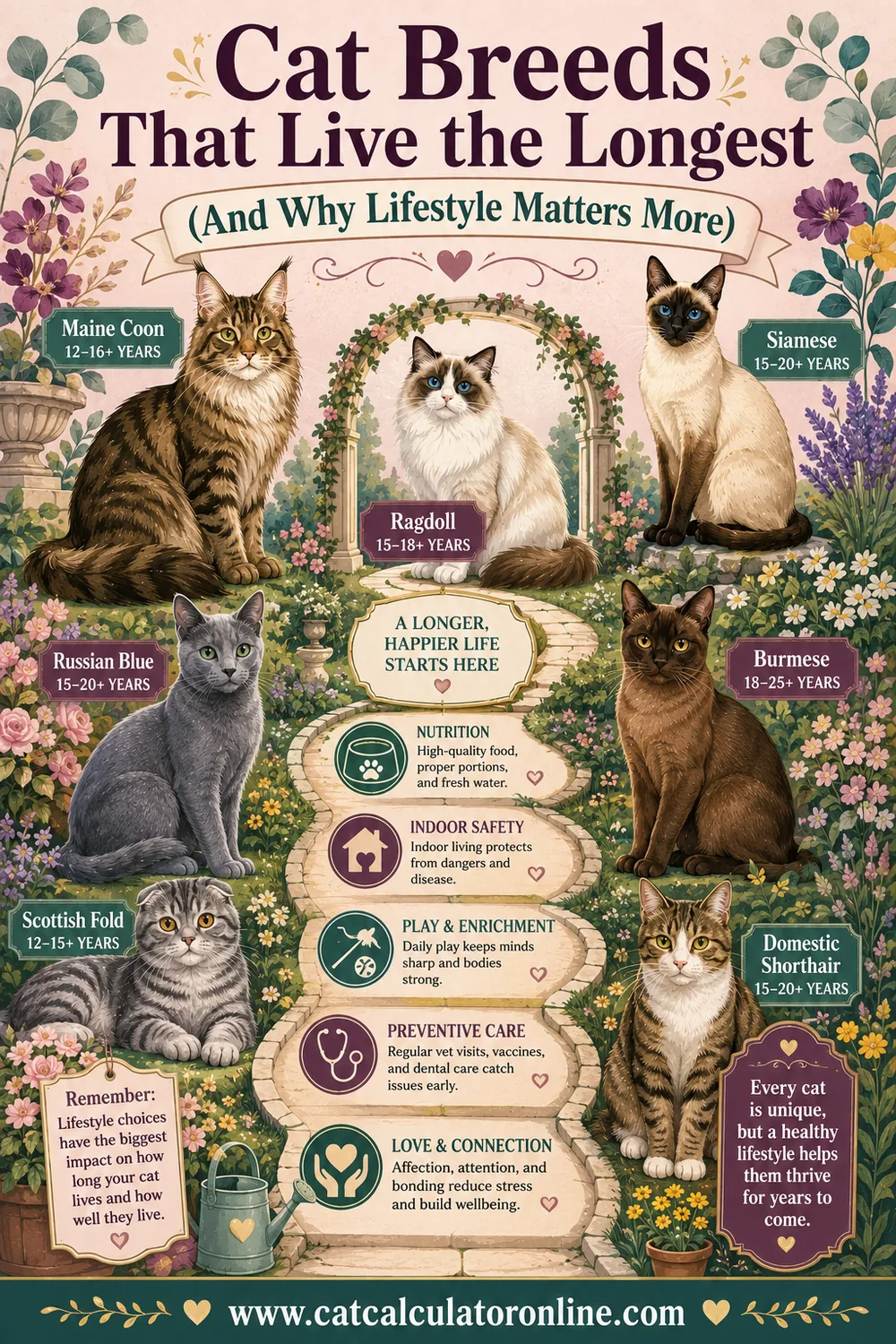 Cat Breeds That Live the Longest (And Why Lifestyle Matters More)