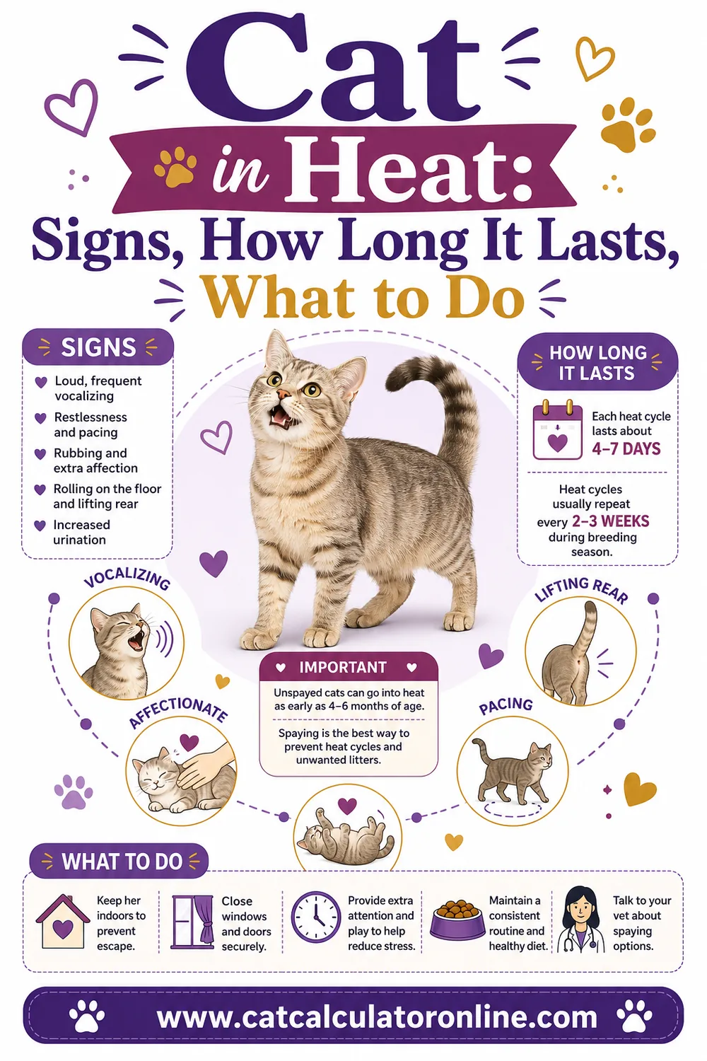 Cat in Heat: Signs, How Long It Lasts, and What to Do
