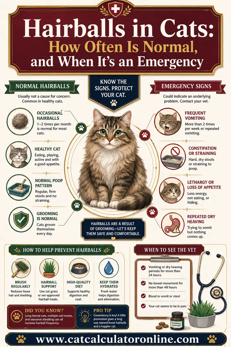 Hairballs in Cats: How Often Is Normal, and When It's an Emergency