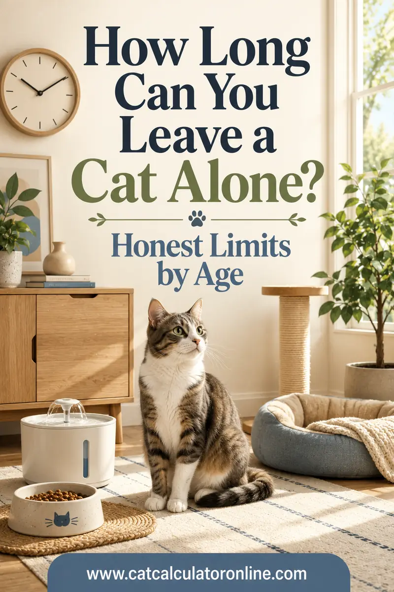 How Long Can You Leave a Cat Alone? Honest Limits by Age