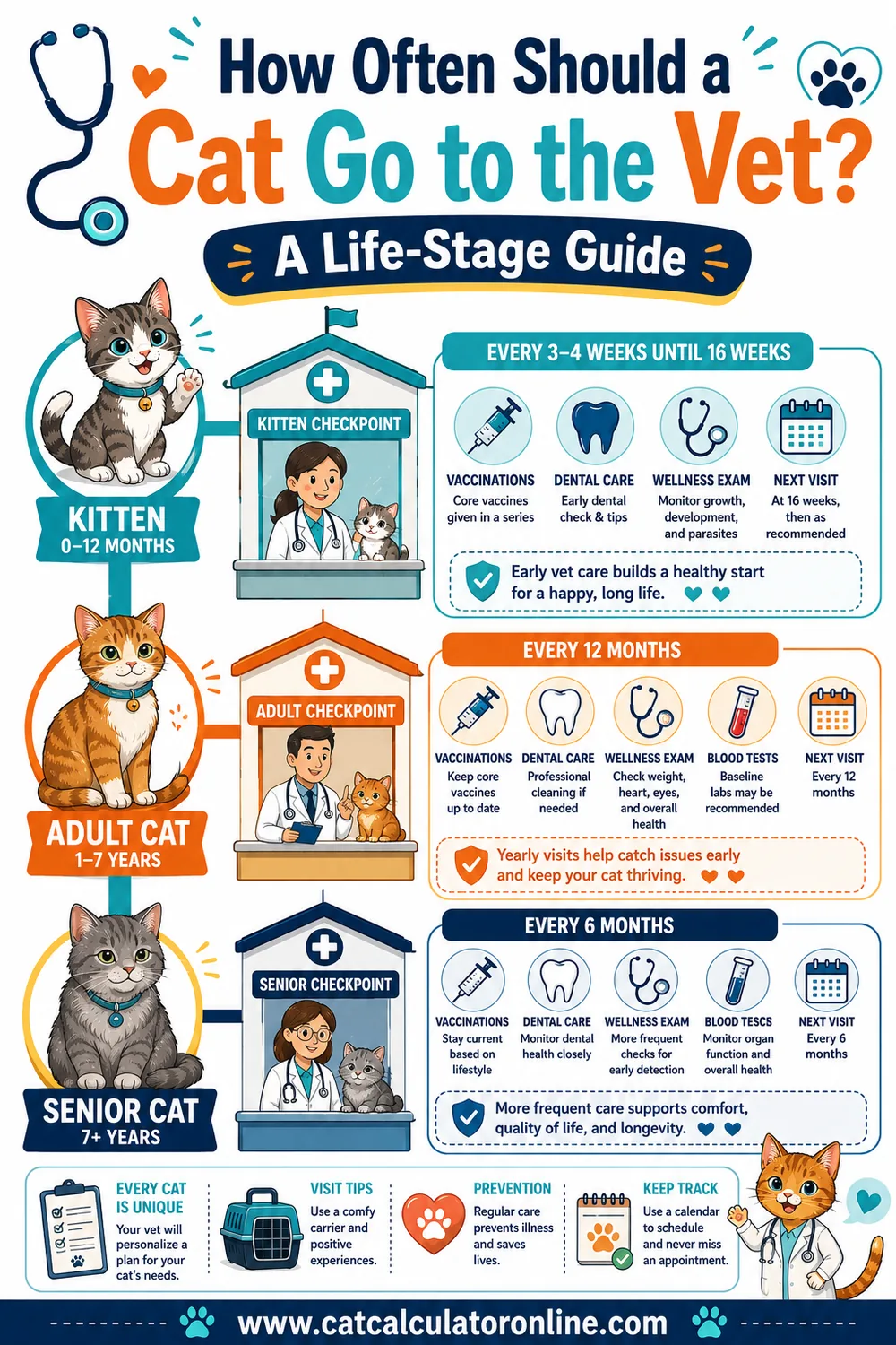 How Often Should a Cat Go to the Vet? A Life-Stage Guide