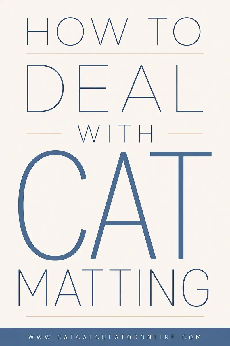 How to Deal With Cat Matting