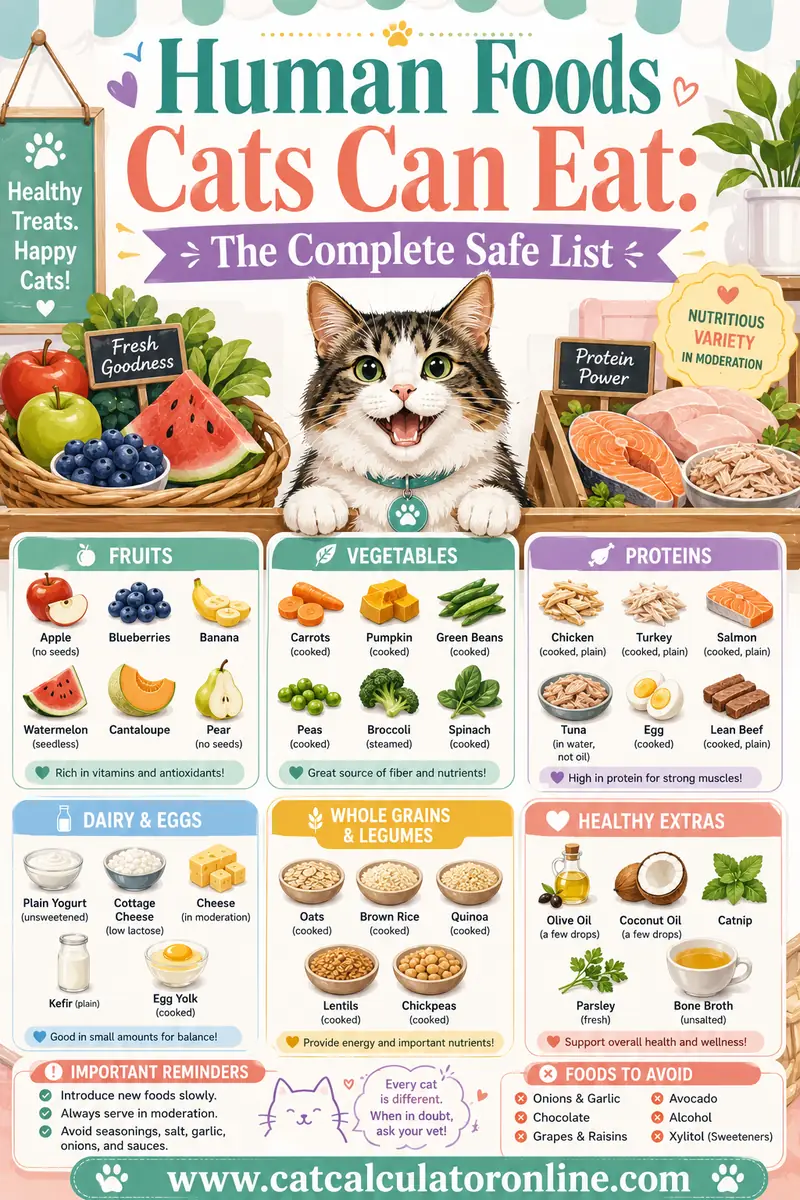 Human Foods Cats Can Eat: The Complete Safe List