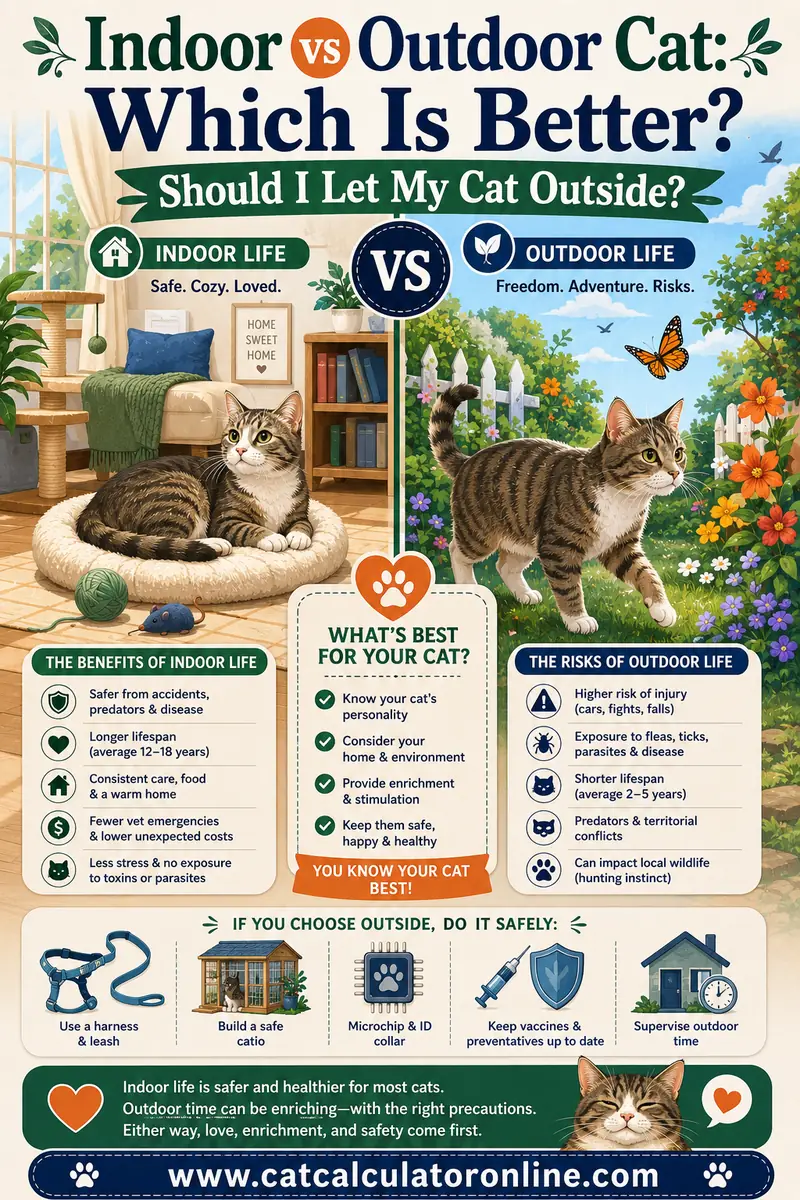 Indoor vs Outdoor Cat: Which Is Better? Should I Let My Cat Outside?