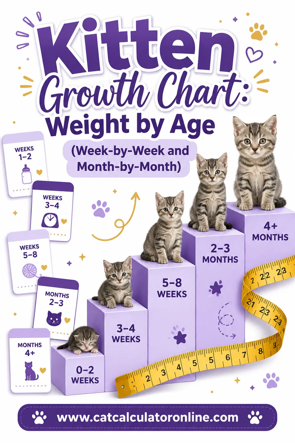 Kitten Growth Chart: Weight by Age (Week-by-Week and Month-by-Month)