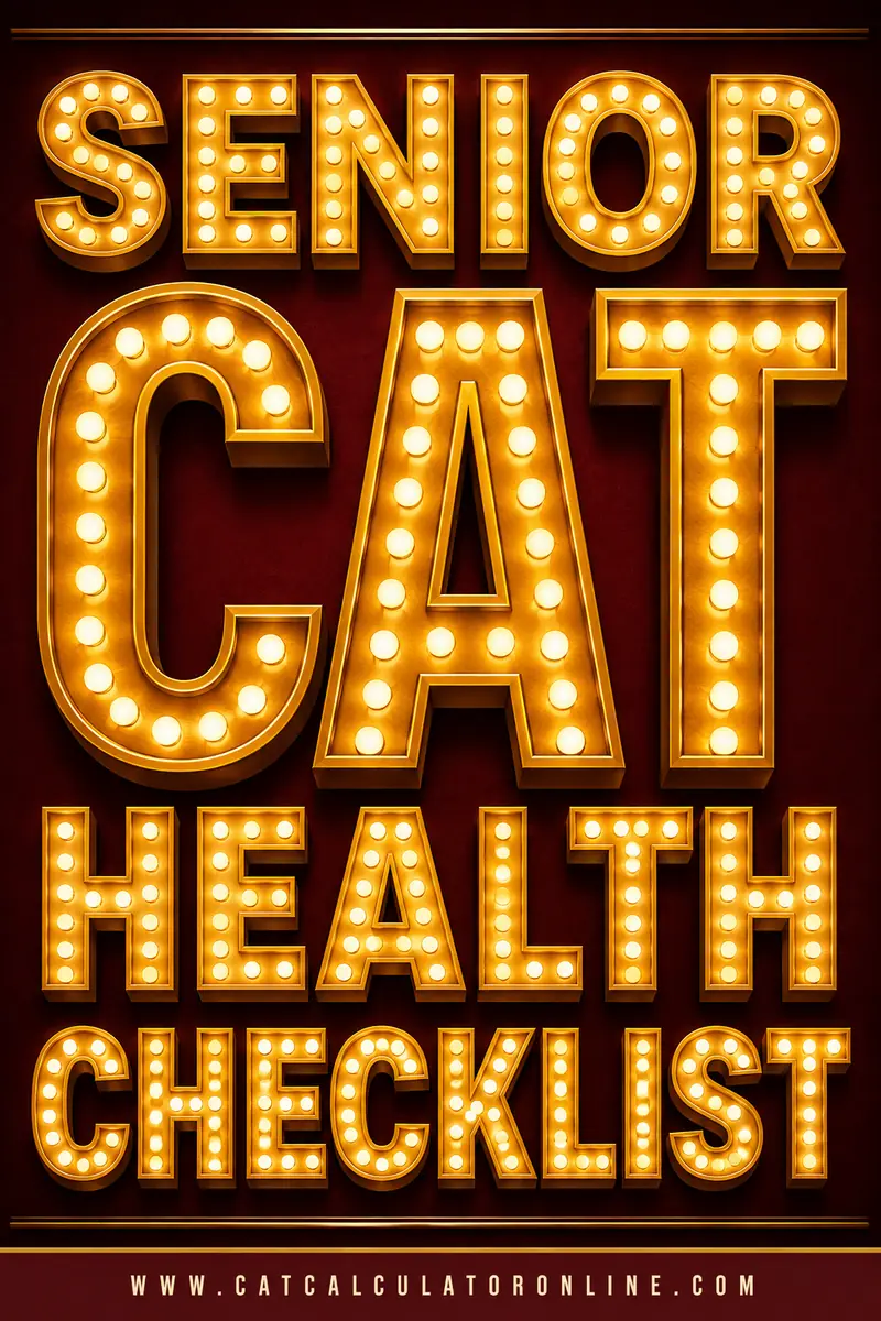 Senior Cat Health Checklist