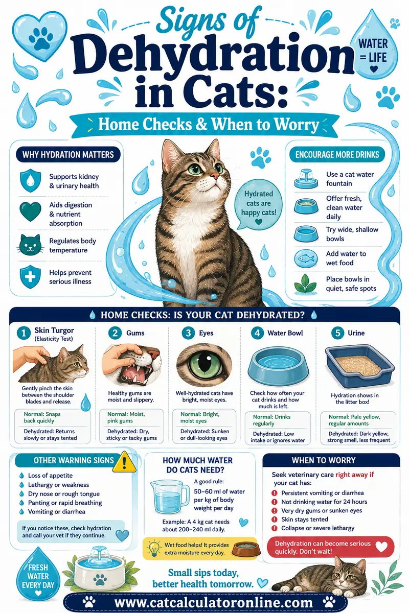Signs of Dehydration in Cats: Home Checks & When to Worry