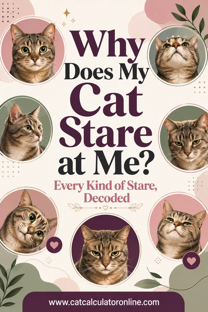 Why Does My Cat Stare at Me? Every Kind of Stare, Decoded